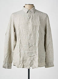 Chemise manches longues coupe droite gris SELECTED homme