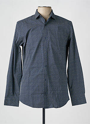 Chemise manches longues imprimé fantaisie bleu JACK & JONES homme