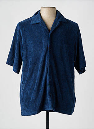 Chemise manches courtes coupe droite bleu JACK & JONES homme