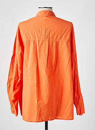 Chemisier tissage popeline manches longues orange SESSUN femme