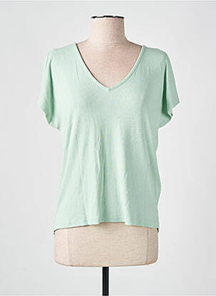 T-shirt coupe droite manches courtes vert ONLY femme