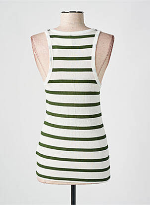 Débardeur coupe ajustée sans manche vert MAJESTIC FILATURES femme