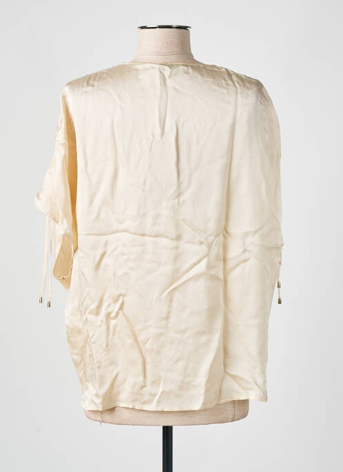 Chemisier manches courtes manches courtes beige SESSUN femme