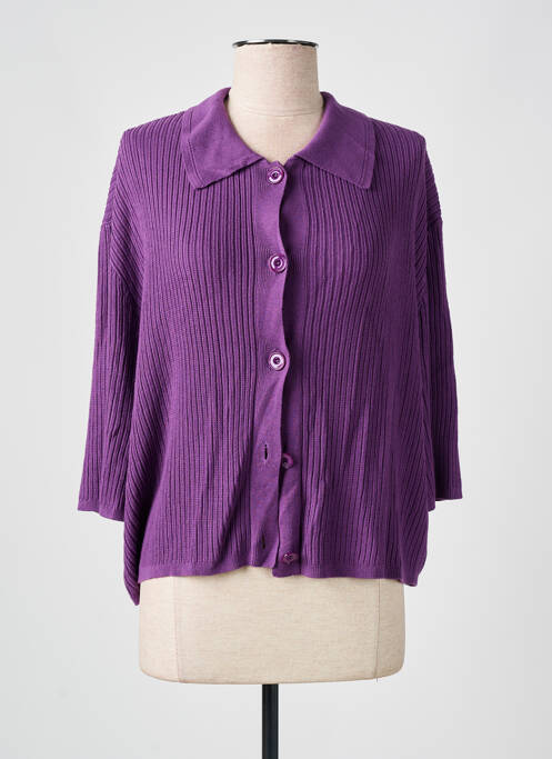 Gilet manches longues violet SESSUN pour femme