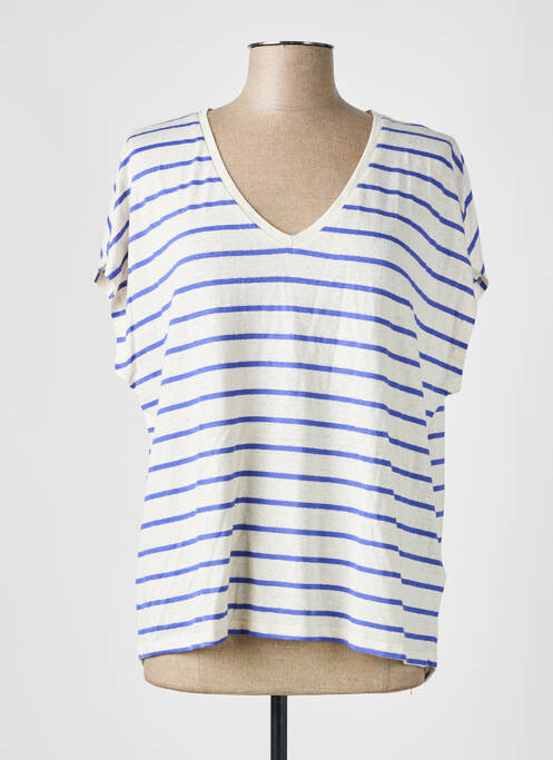 T-shirt bleu MAJESTIC FILATURES pour femme