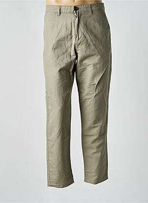 Pantalon droit coupe droite beige SELECTED homme