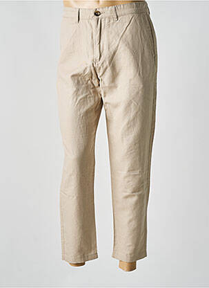 Pantalon 7/8 slim beige SELECTED homme