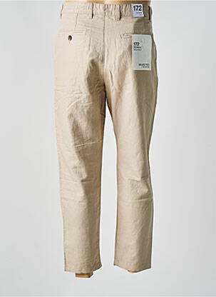 Pantalon 7/8 slim beige SELECTED homme