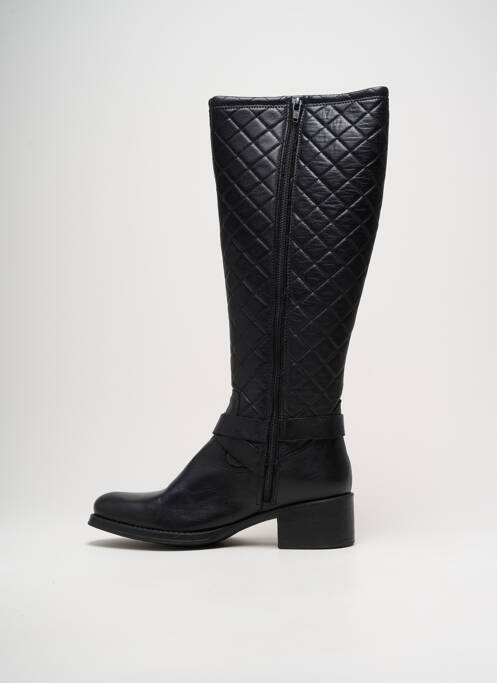 Bottes matière lisse talon de 4 à 6cm noir COCO ET ABRICOT femme