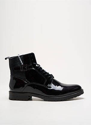 Bottines/boots matière lisse talon plat jusqu'à 3cm noir ONE STEP femme