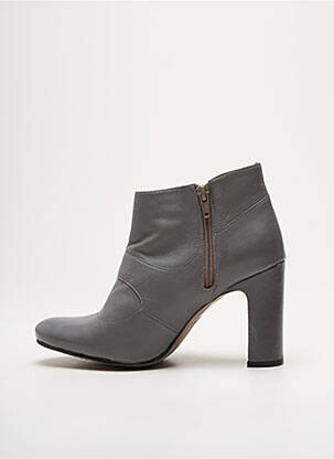 Bottines/boots matière lisse talon de 7 à 9cm gris ROSEMETAL femme