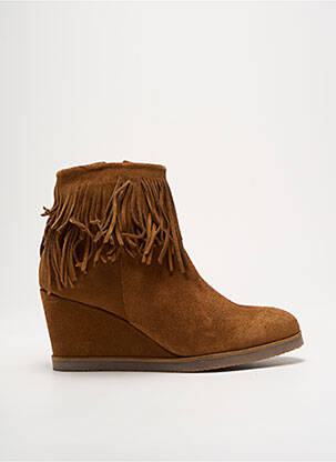 Bottines/boots nubuck talon de 7 à 9cm marron WEEKEND MAXMARA femme