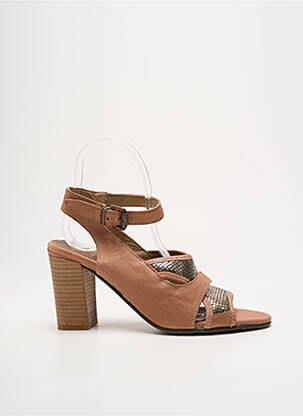 Sandales/nu pieds tissage satiné talon de 7 à 9cm rose DKODE femme