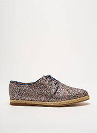 Derbies bout rond talon plat jusqu'à 3cm bleu BOBBIES femme
