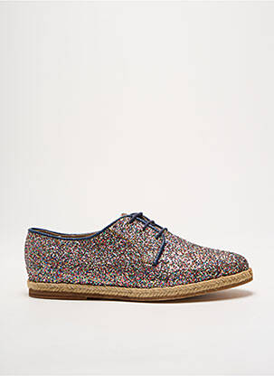 Derbies bout rond talon plat jusqu'à 3cm bleu BOBBIES femme