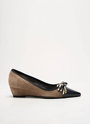 Escarpins nubuck talon de 4 à 6cm marron ANDREA TOKIO femme