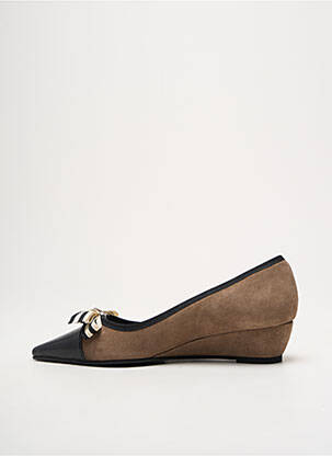Escarpins nubuck talon de 4 à 6cm marron ANDREA TOKIO femme