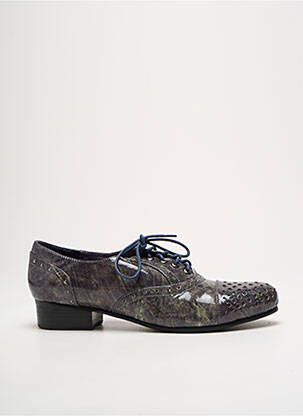 Derbies matière lisse talon plat jusqu'à 3cm vert COULEUR POURPRE femme