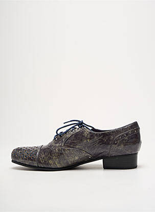 Derbies matière lisse talon plat jusqu'à 3cm vert COULEUR POURPRE femme