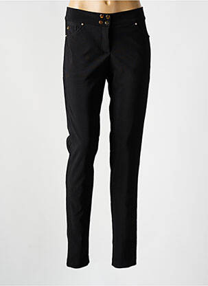 Pantalon slim taille basse taille basse noir SALLY NEW YORK femme