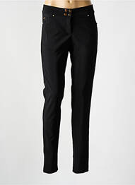 Pantalon slim taille basse taille basse noir SALLY NEW YORK femme
