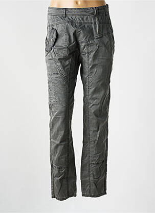 Pantalon slim tissage popeline taille normale gris SOULMATE femme