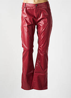 Pantalon flare stretch taille normale rouge LAUREN VIDAL femme