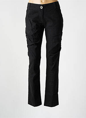 Pantalon chino tissage popeline taille normale noir LOLA ESPELETA femme