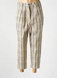 Pantalon 7/8 taille haute taille haute beige HUMILITY femme