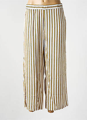 Pantalon 7/8 taille élastique taille normale beige ELEONORA AMADEI femme