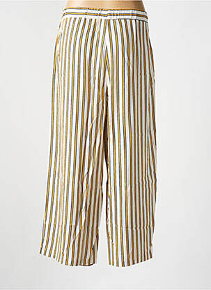 Pantalon 7/8 taille élastique taille normale beige ELEONORA AMADEI femme