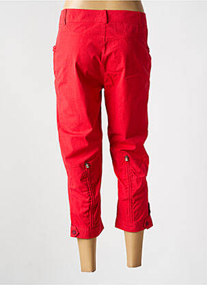 Pantacourt stretch taille normale rouge 3322 femme