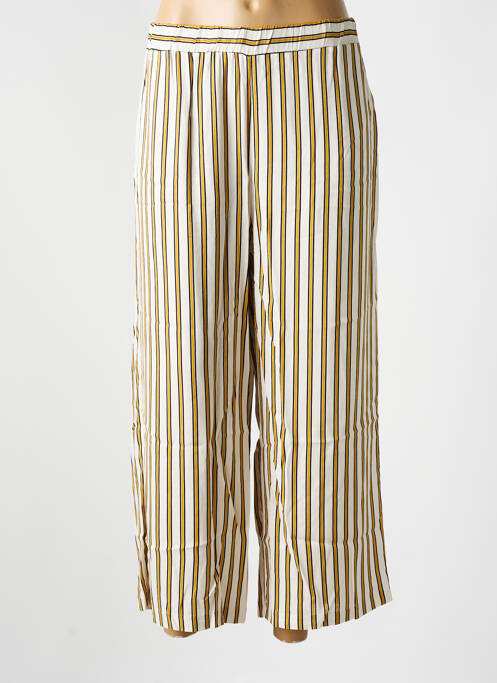 Pantalon 7/8 taille élastique taille normale beige ELEONORA AMADEI femme