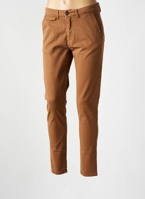 Pantalon chino marron ICHI pour femme