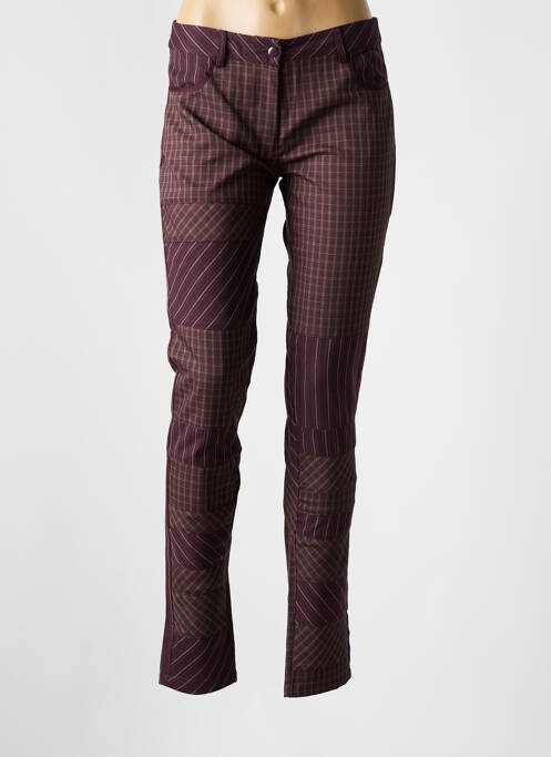 Pantalon slim rouge MAIS IL EST OU LE SOLEIL pour femme