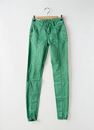 Pantalon slim taille haute vert CREAM femme