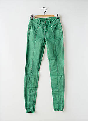 Pantalon slim taille haute vert CREAM femme