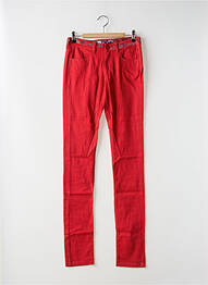 Pantalon slim tissage popeline taille normale rouge DESIGUAL femme