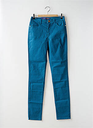 Pantalon slim tissage popeline taille normale bleu TRUSSARDI JEANS femme