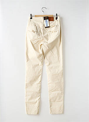 Pantalon slim tissage popeline taille normale beige TRUSSARDI JEANS femme