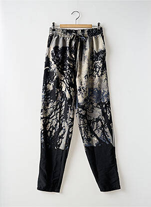 Pantalon large tissage popeline taille normale noir B.YOUNG femme