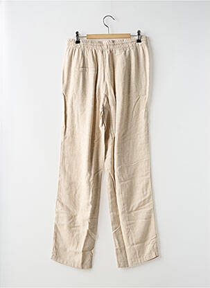 Pantalon large coupe fluide taille normale beige LA FEE MARABOUTEE femme
