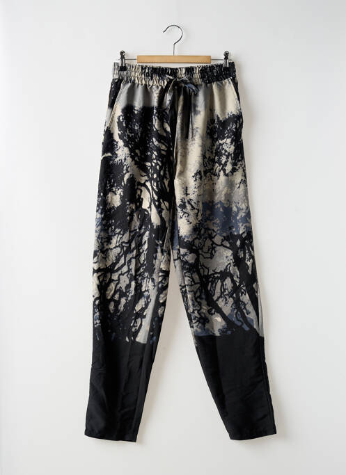 Pantalon large tissage popeline taille normale noir B.YOUNG femme