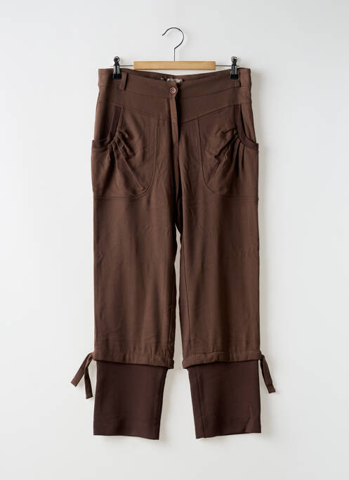 Pantacourt marron MYRINE & ME pour femme