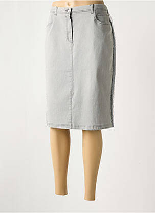 Jupe mi-longue stretch gris EUGEN KLEIN femme