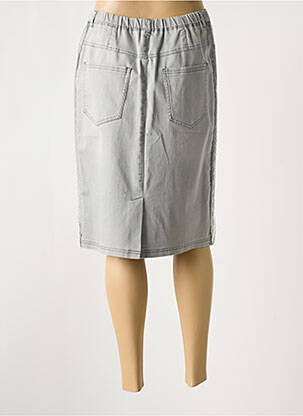 Jupe mi-longue stretch gris EUGEN KLEIN femme