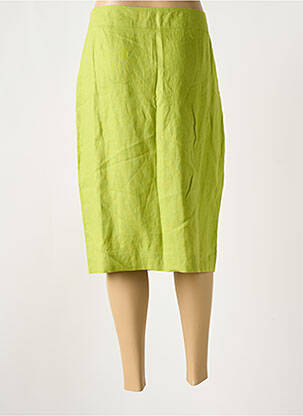 Jupe mi-longue fermeture zip latéral vert ELENA MIRO femme