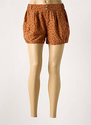 Short fermeture zippée sous rabat boutonné taille normale marron MOLLY BRACKEN femme