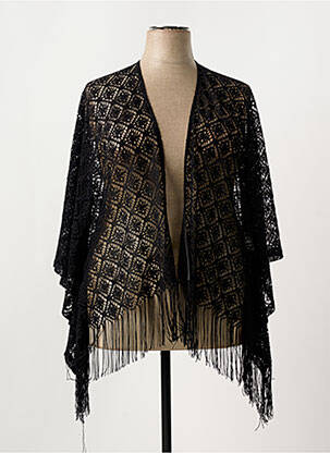Gilet manches courtes manches manches chauves souris noir EUGEN KLEIN femme
