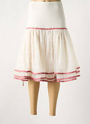 Jupe mi-longue blanc MAIS IL EST OU LE SOLEIL pour femme seconde vue